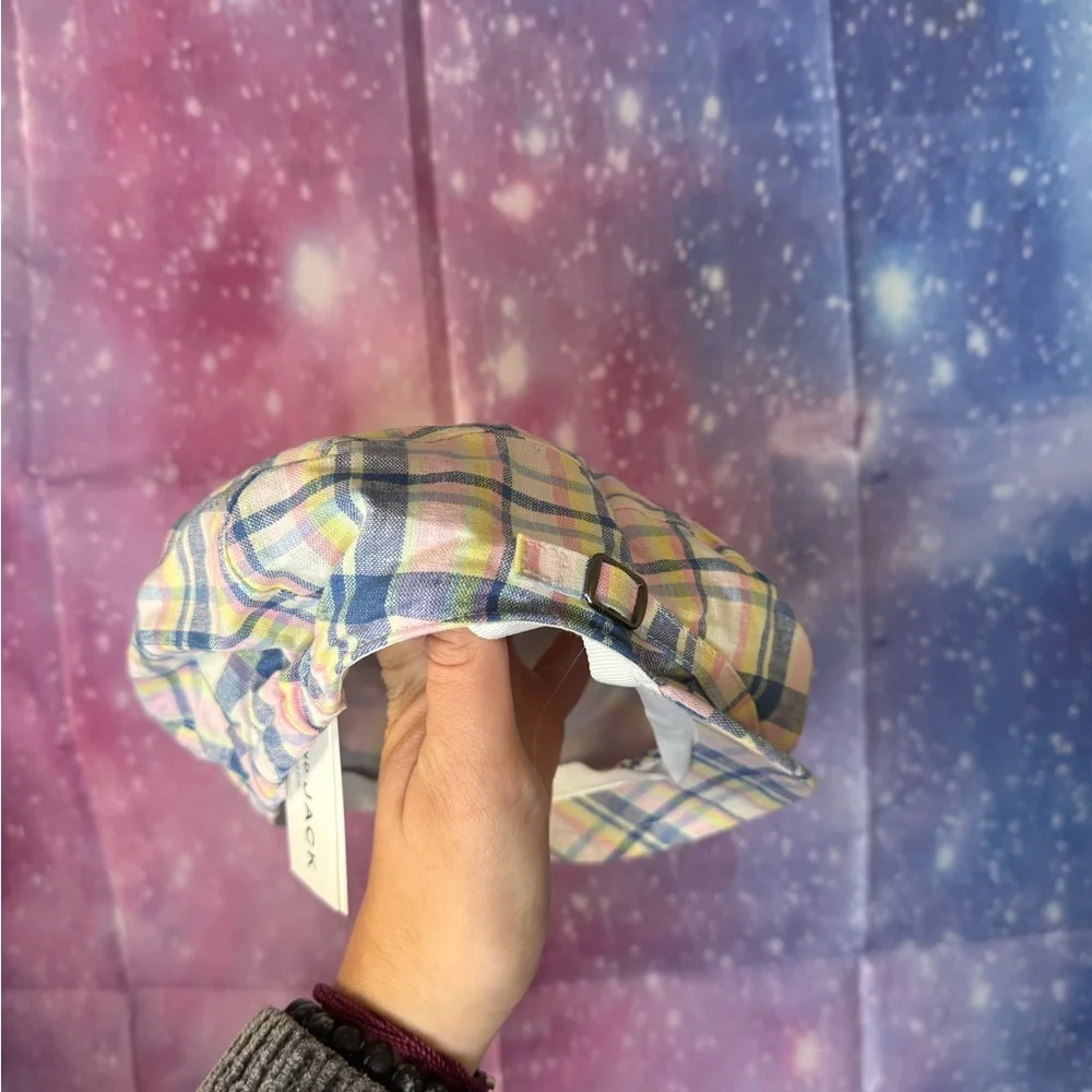 New boys Janie and Jack plaid newsboy cap in a pastel size 2-3 🛍